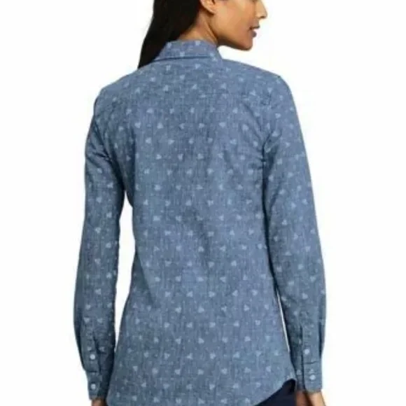 Lands' End Shirt Chambray Ditsy - Picture 2 of 2
